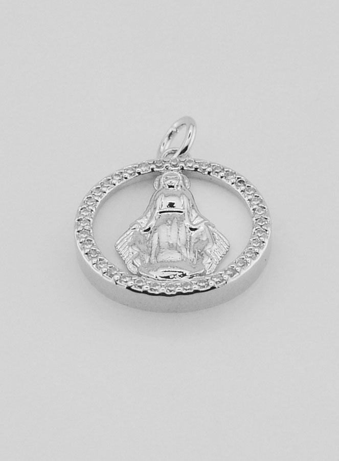 Médaille Vierge Marie Miraculeuse en Nacre - 15mm (pic 2)