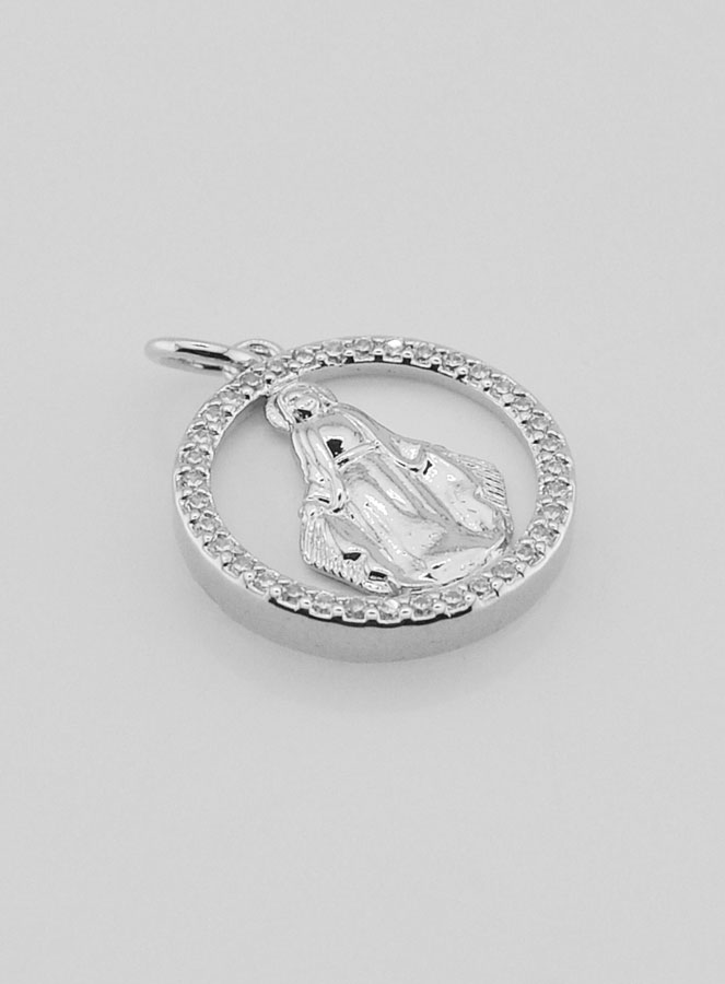 Médaille Vierge Marie Miraculeuse en Nacre - 15mm (pic 3)