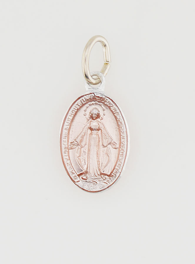 Médaille Miraculeuse Rose - 14mm (pic 3)