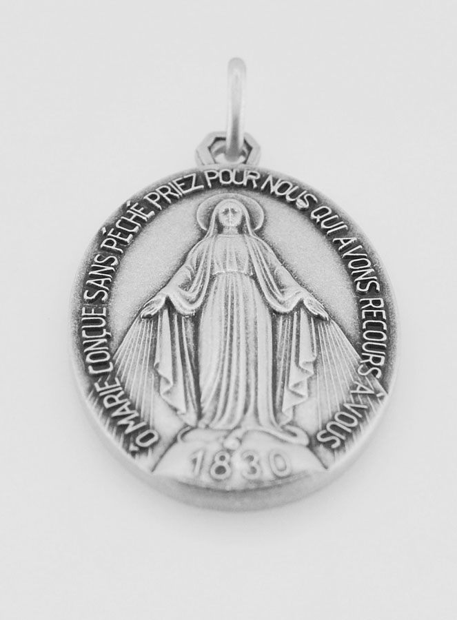 Grande Médaille Miraculeuse en Argent Massif - 33mm (pic 2)
