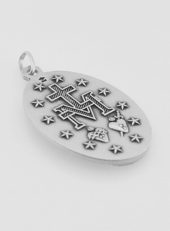 Grande Médaille Miraculeuse en Argent Massif - 33mm (pic 4)