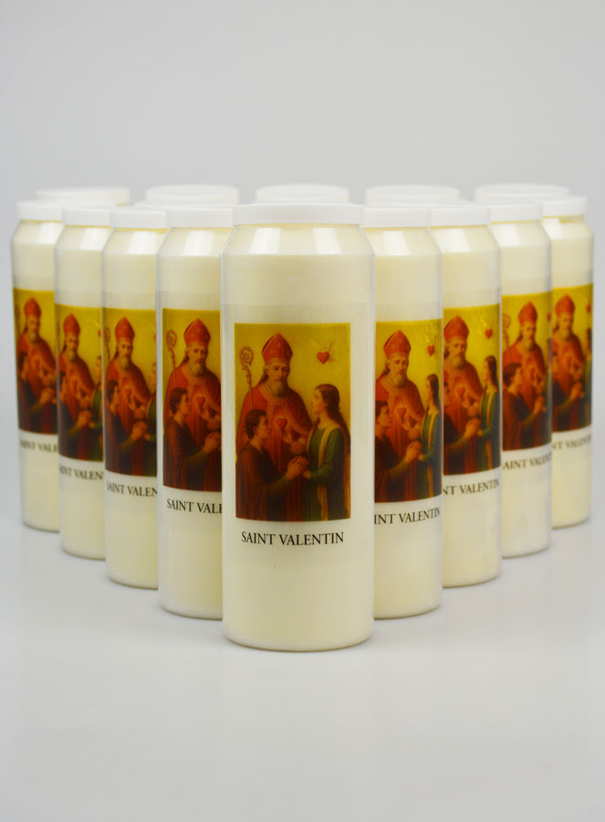 Lot de 20 Bougies de Neuvaine à Saint Valentin (pic 1)