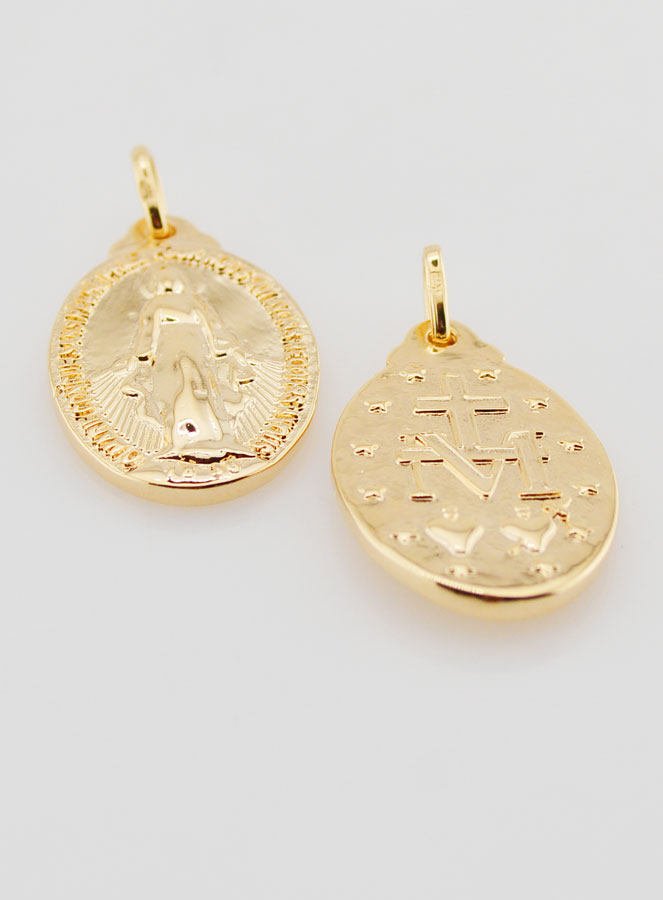 Médaille Miraculeuse en Plaqué Or - 25mm (pic 2)