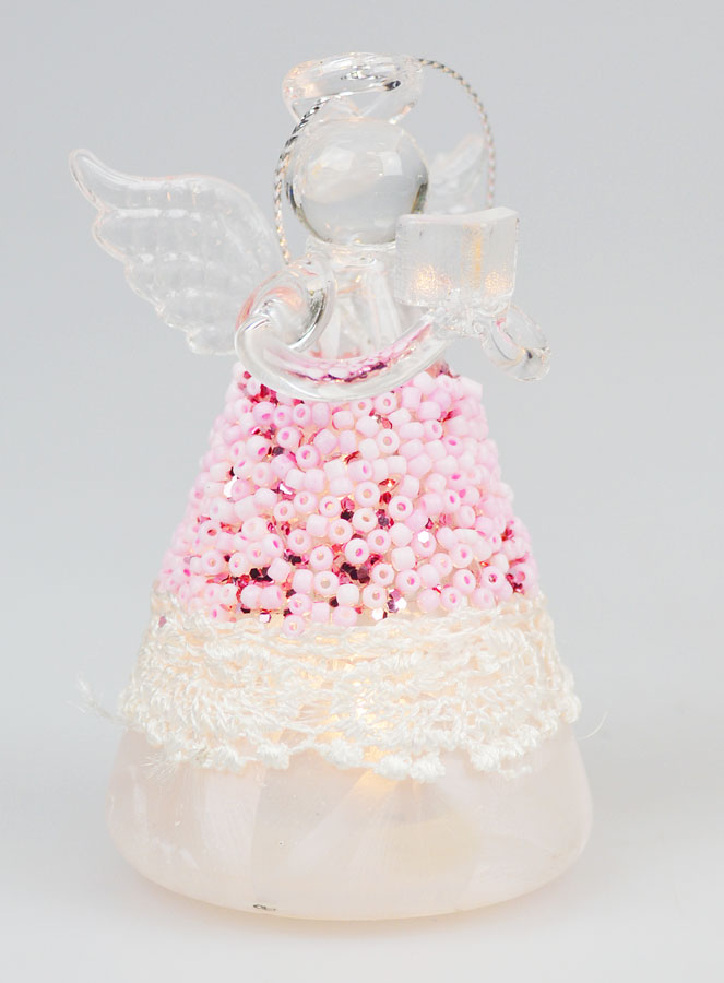 Lot de 6 Anges de Noël Lumineux - 8cm (pic 3)