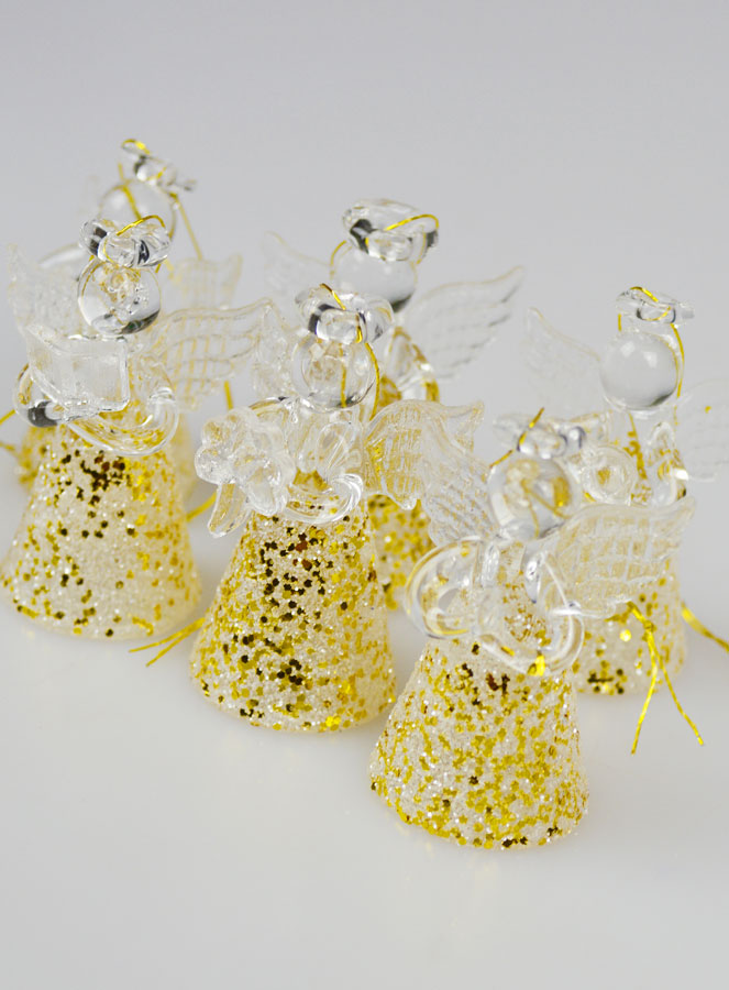 Lot de 6 Anges de Noël à Suspendre - 4,5cm (pic 2)