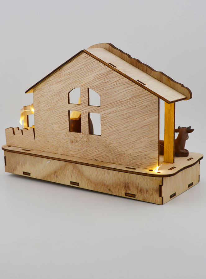 Crèche de Noël Lumineuse Nativité 20cm (pic 4)