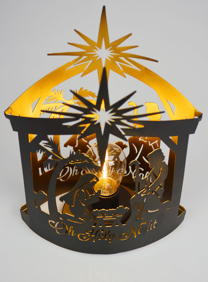 Lampe de Noël Nativité Cabane - Sainte Nuit (pic 2)