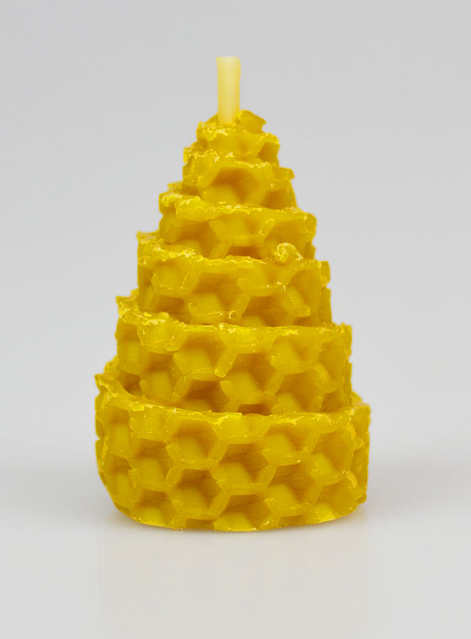 Bougie de Décoration Cône 100% Cire d'Abeille - 5cm (pic 1)