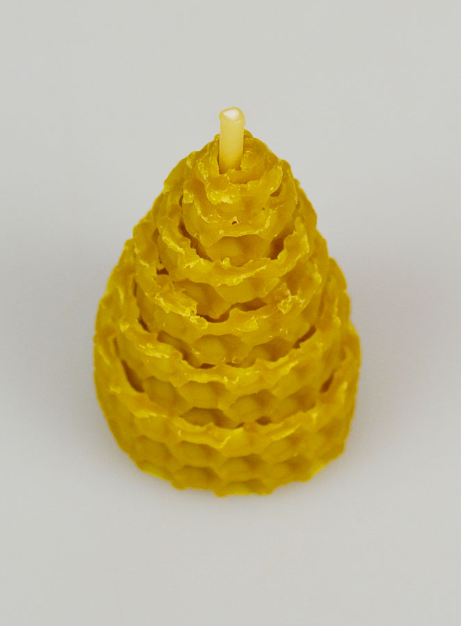 Bougie de Décoration Cône 100% Cire d'Abeille - 5cm (pic 2)