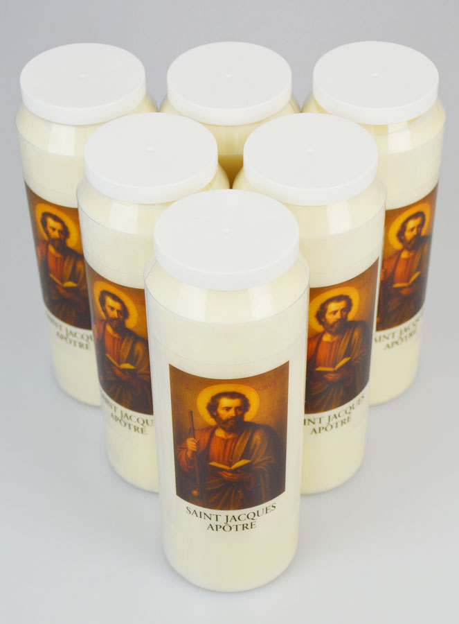 Lot de 6 Bougies de Neuvaine à Saint Jacques Apôtre (pic 2)