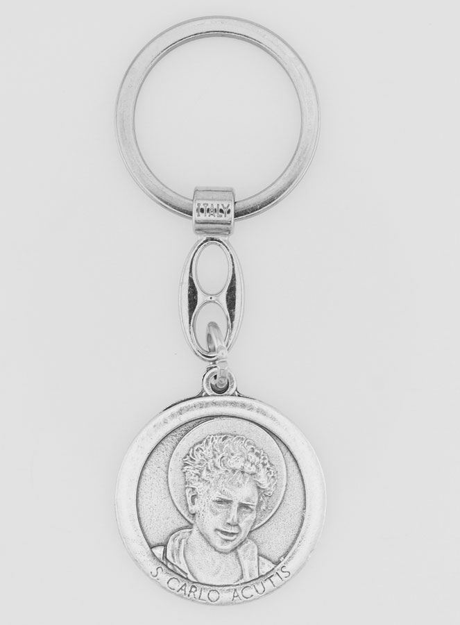 Porte-clés en Métal - Saint Carlo Acutis (pic 1)
