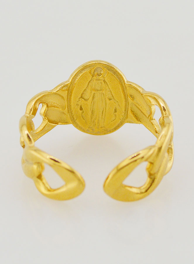Bague Religieuse de la Vierge Miraculeuse - Ajustable (pic 4)