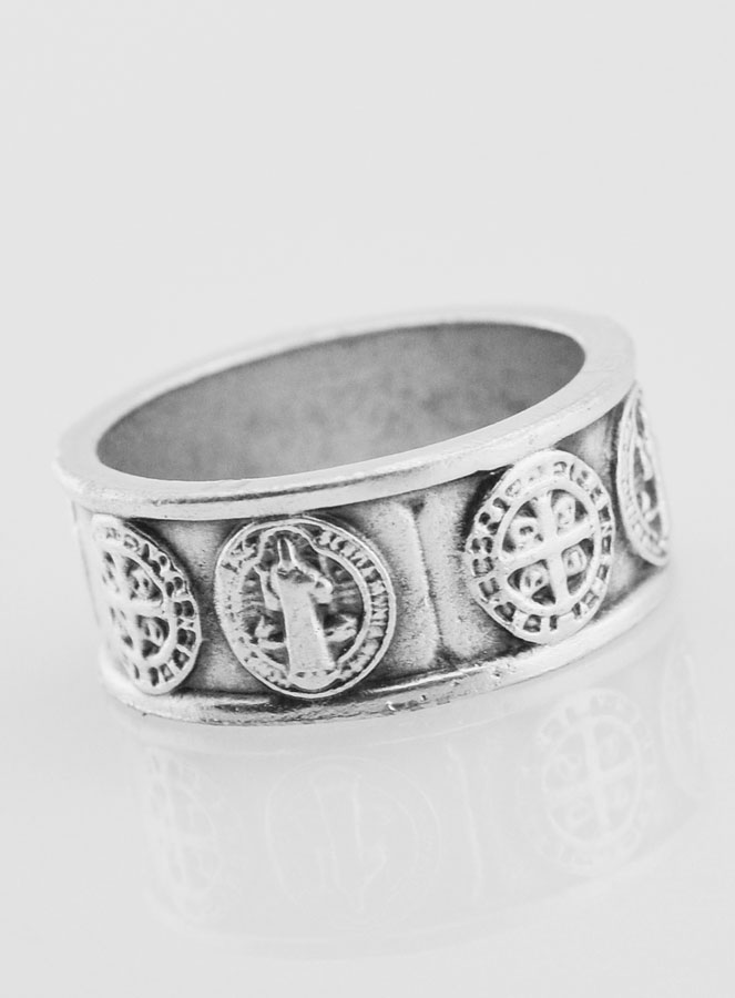 Bague Religieuse Saint Benoît - T52 (pic 3)