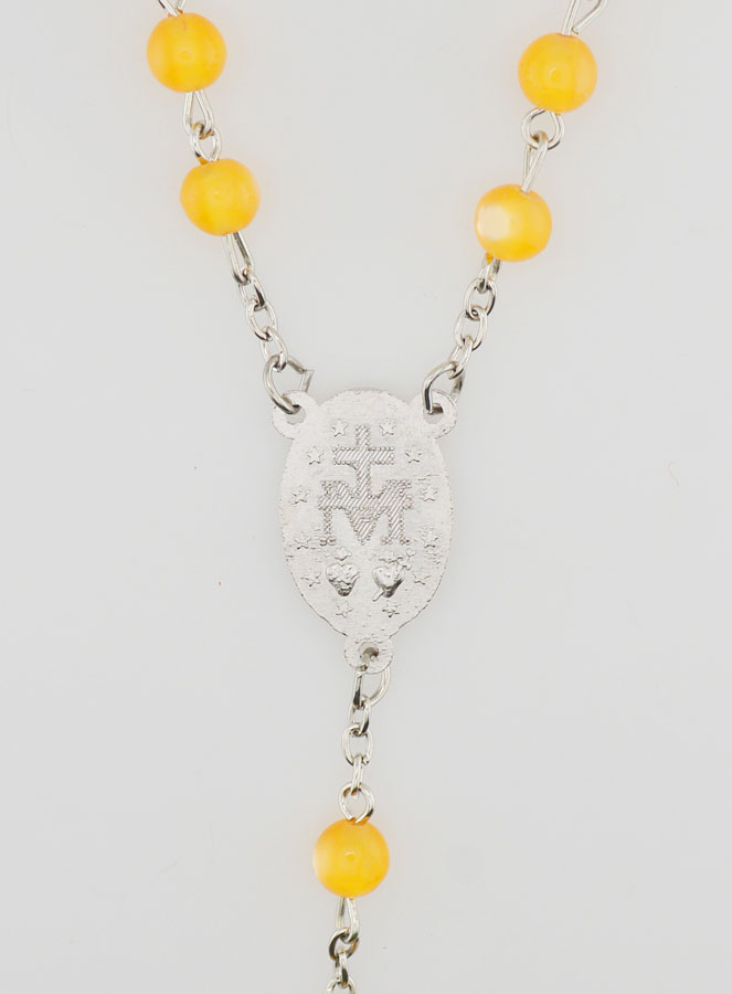 Chapelet Médaille Miraculeuse - Ambre (pic 4)