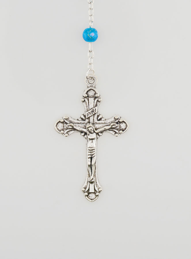 Chapelet Vierge Marie - Décor Fleurs (pic 3)