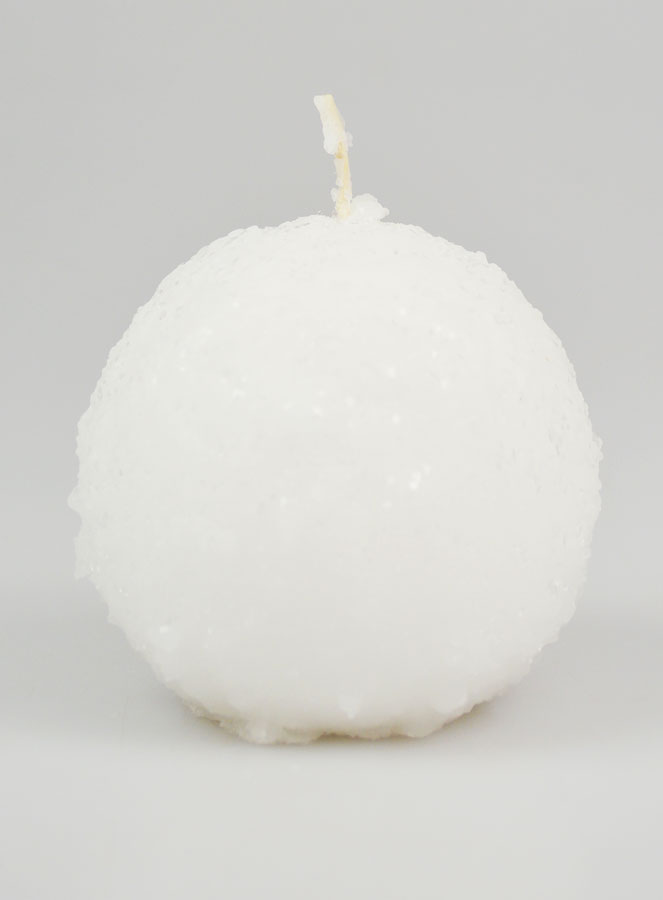 Bougie de Décoration Boule d'Hiver - 8cm (pic 1)