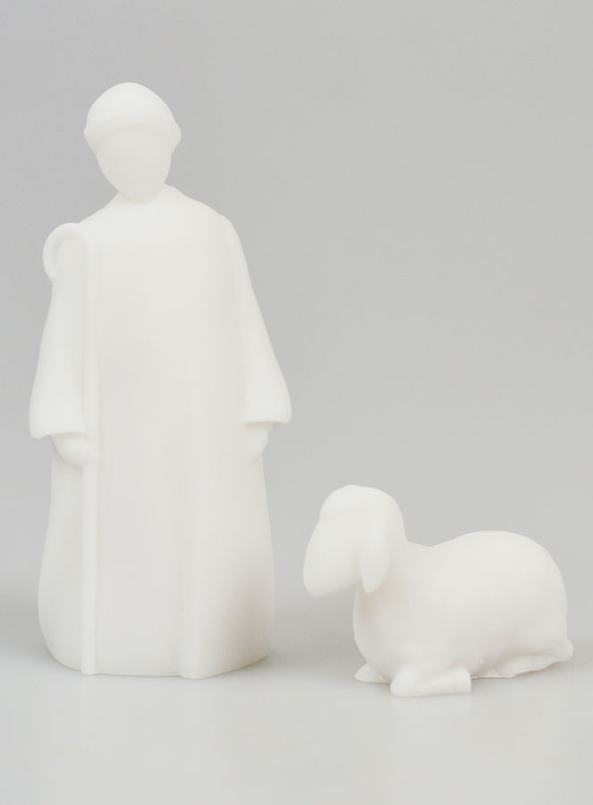 Crèche de Noël en Albâtre Berger & Mouton - 9cm (pic 1)