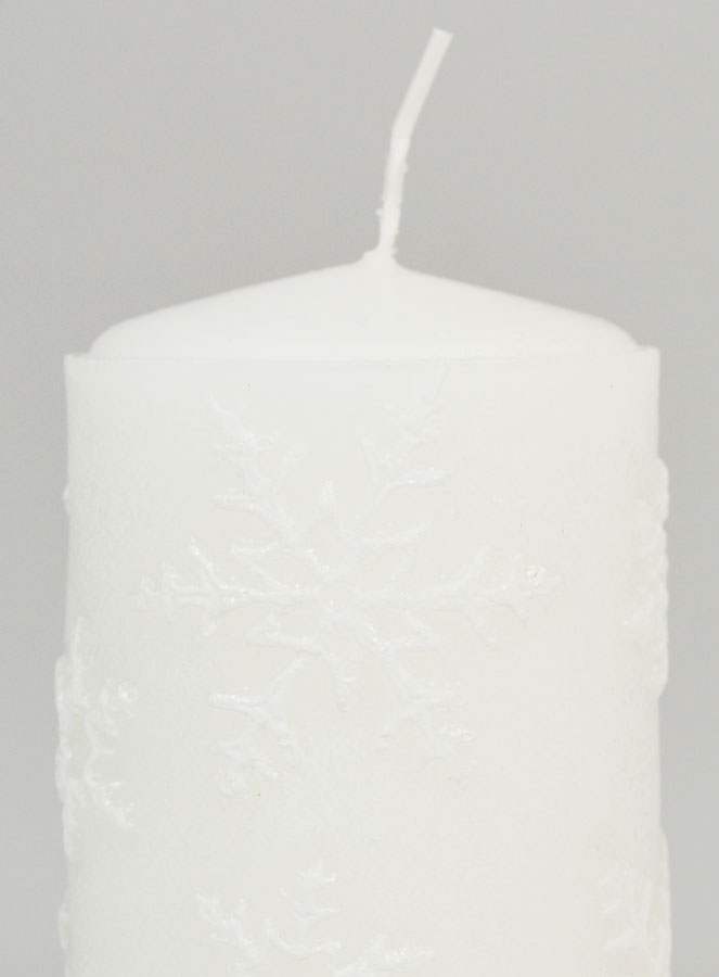 Bougie de Décoration Cristaux de Neige - Blanc (pic 3)
