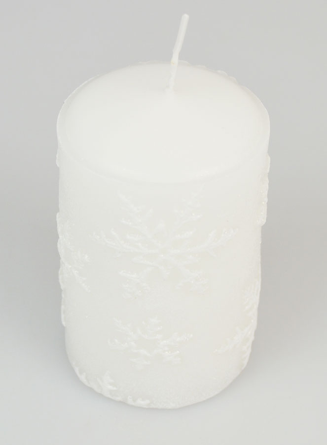 Bougie de Noël Flocons de Neige - Blanc (pic 2)