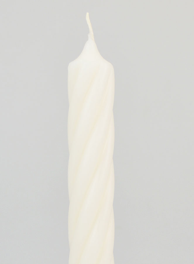Bougie Flambeau Twist 25cm - Ivoire (pic 3)
