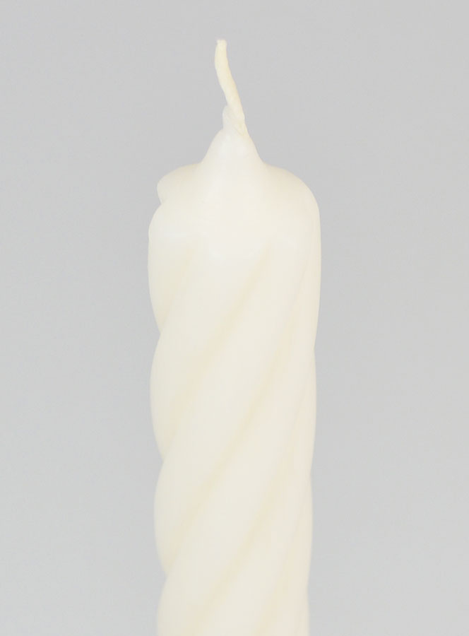 Bougie Flambeau Twist 25cm - Ivoire (pic 4)