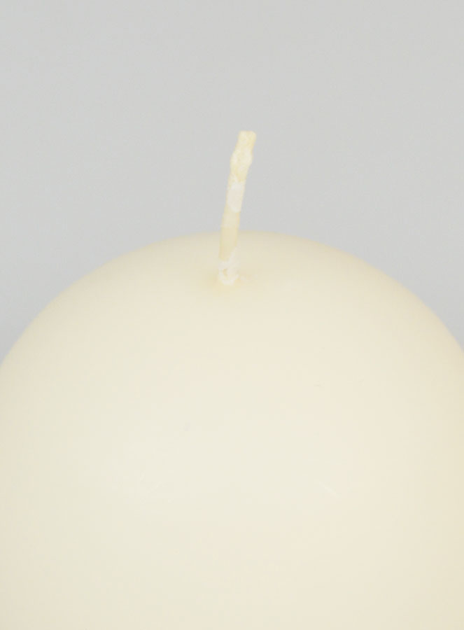 Bougie Boule de Décoration 80mm - Ivoire (pic 4)