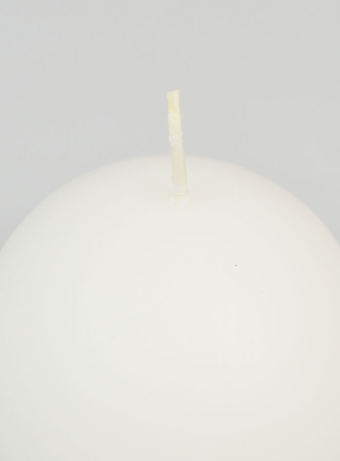 Bougie Boule de Décoration 80mm - Blanc (pic 4)