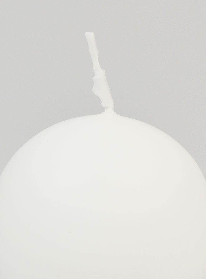 Bougie Boule de Décoration 60mm - Blanc (pic 3)