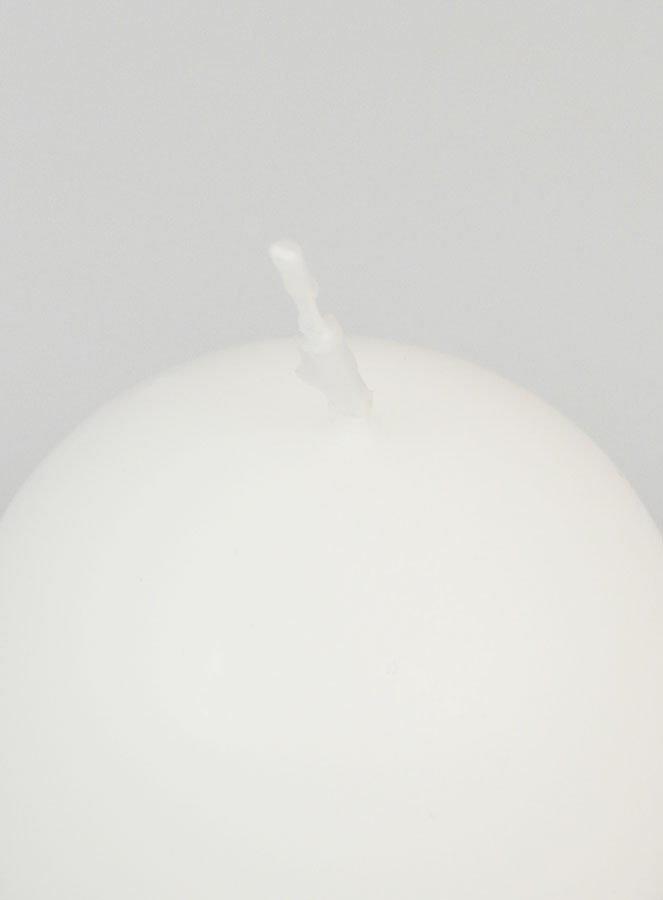 Bougie Boule de Décoration 60mm - Blanc (pic 4)