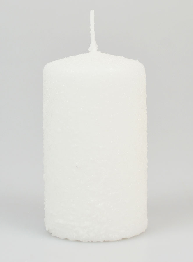 Bougie de Noël Effet Enneigé - 10cm (pic 1)