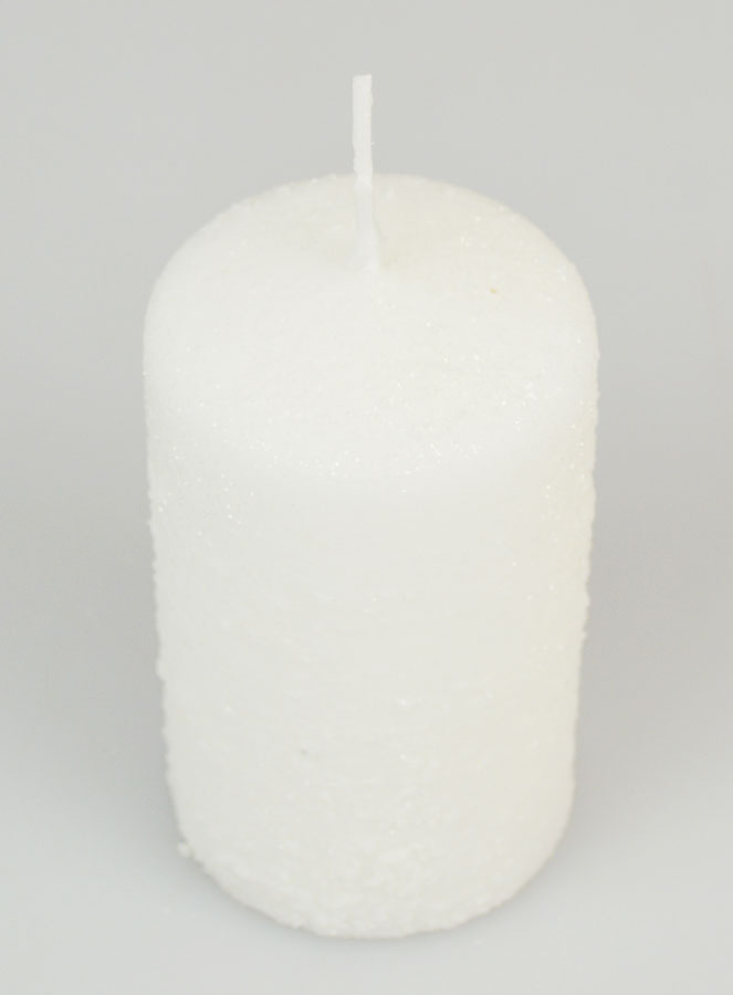 Bougie de Noël Effet Enneigé - 10cm (pic 2)