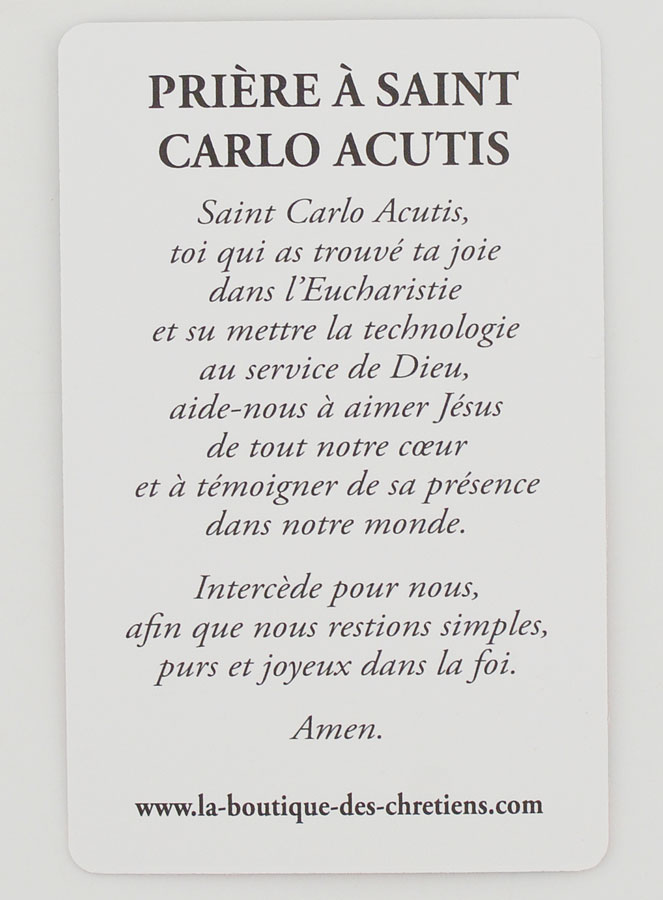 Carte de Prière à Saint Carlo Acutis (pic 2)