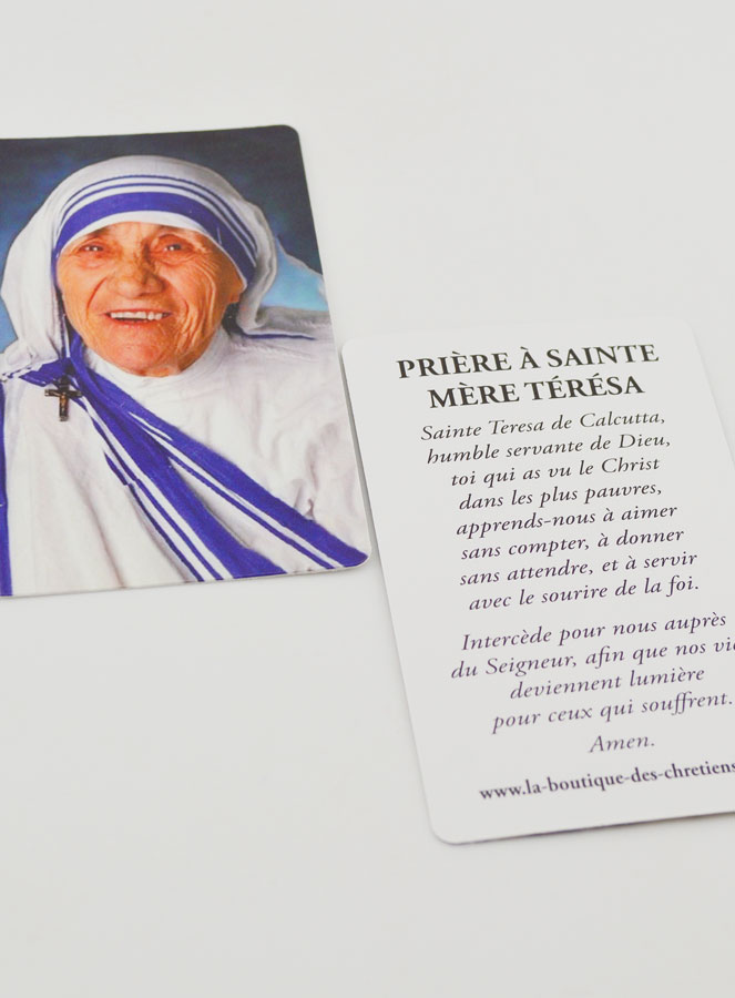Carte de Prière à Sainte Mère Teresa (pic 4)