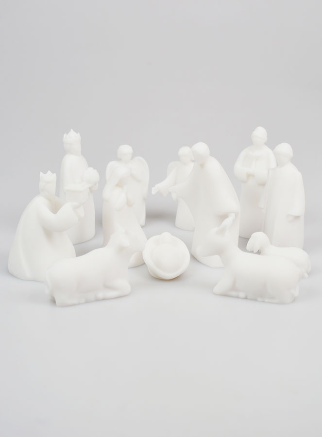 Crèche de Noël Complète en Albâtre - 12 Pièces (pic 1)