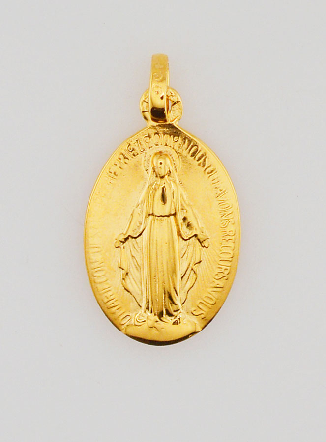 Médaille Miraculeuse en Plaqué Or - 18mm (pic 1)
