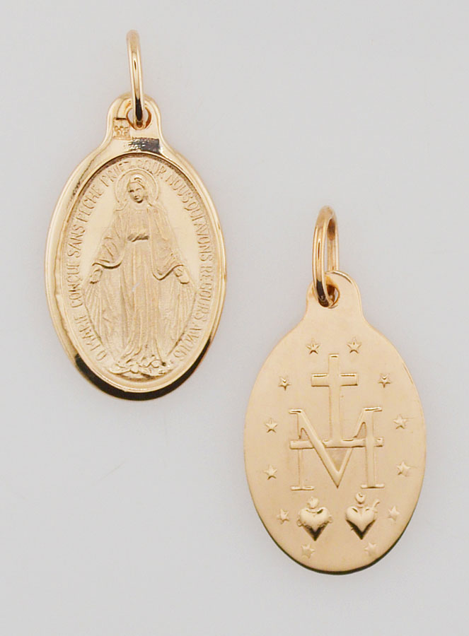 Médaille Miraculeuse en Plaqué Or - 17mm (pic 1)