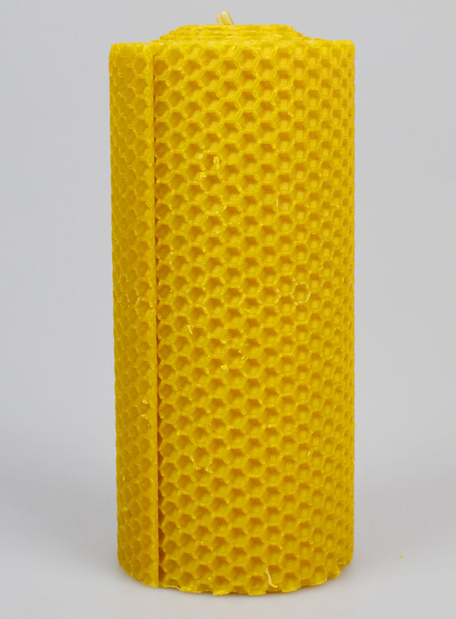 Bougie de Décoration 100% Cire d'Abeille - 15x6cm (pic 1)