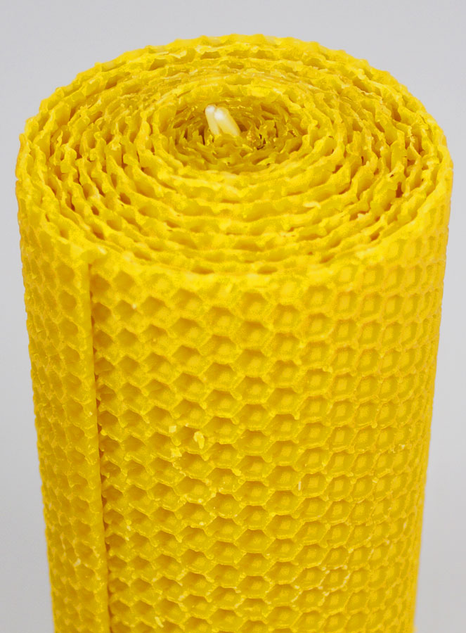 Bougie de Décoration 100% Cire d'Abeille - 15x6cm (pic 4)