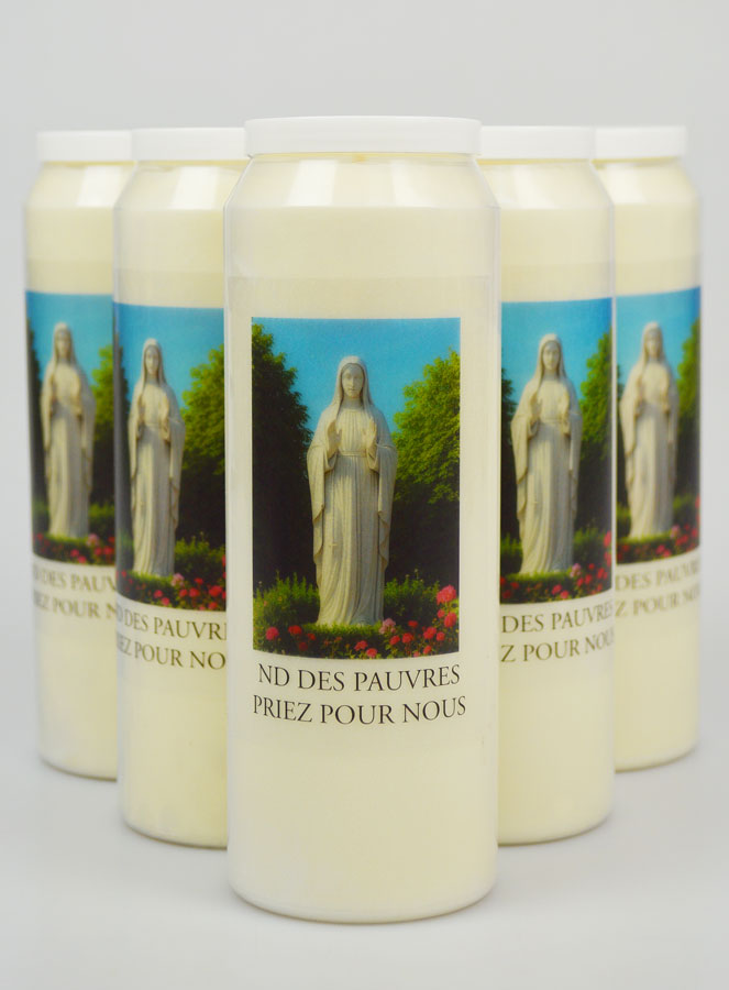 Lot de 6 Bougies de Neuvaine Notre Dame des Pauvres (pic 1)
