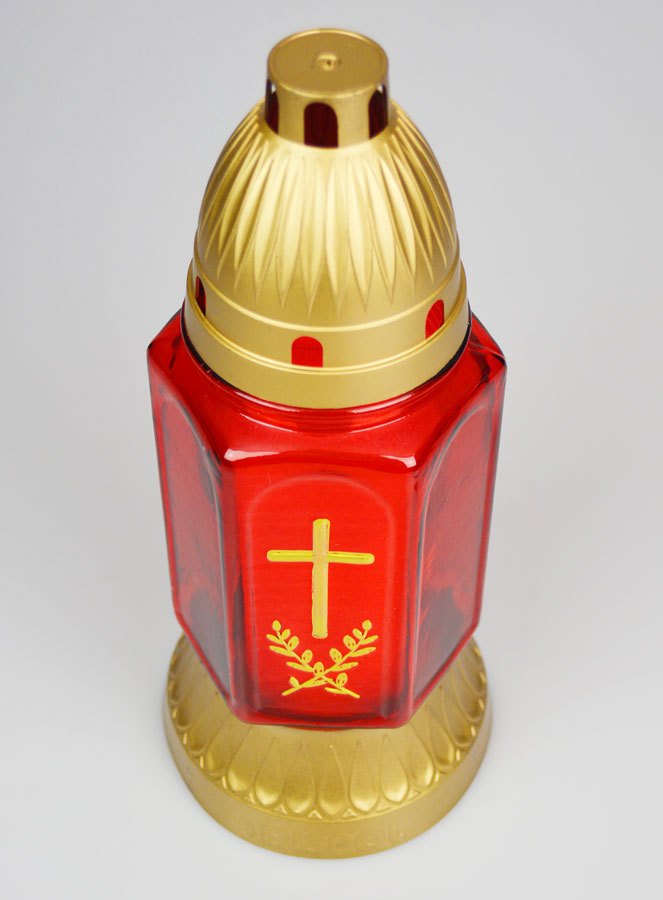 Bougie de Cimetière en Verre - 25cm (pic 2)