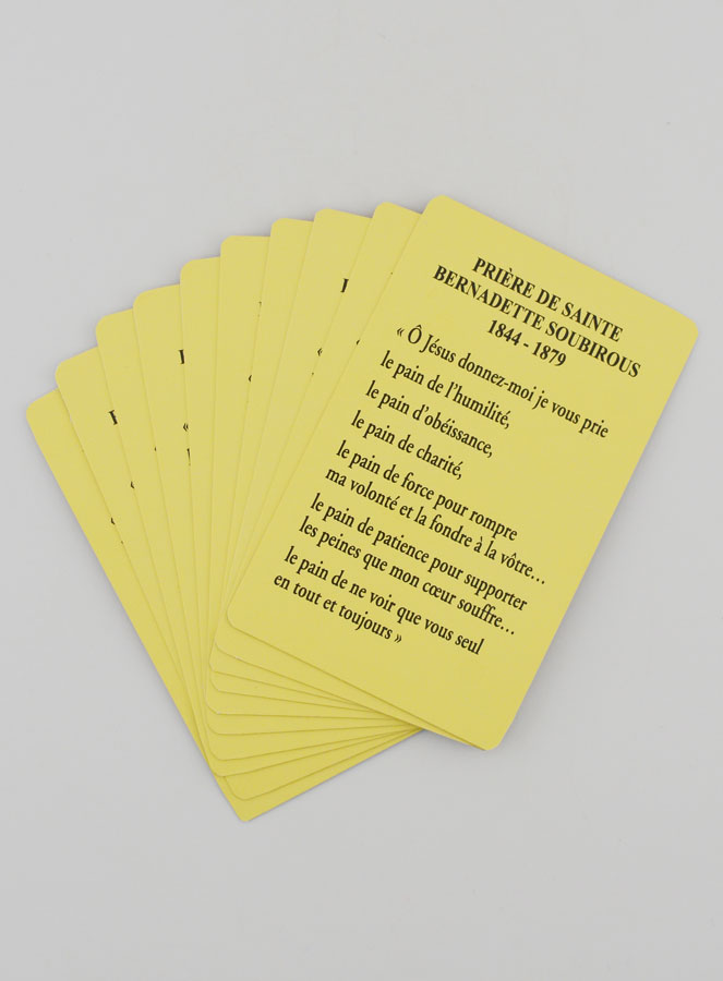 Lot de 10 Cartes de Prière à Sainte Bernadette (pic 4)