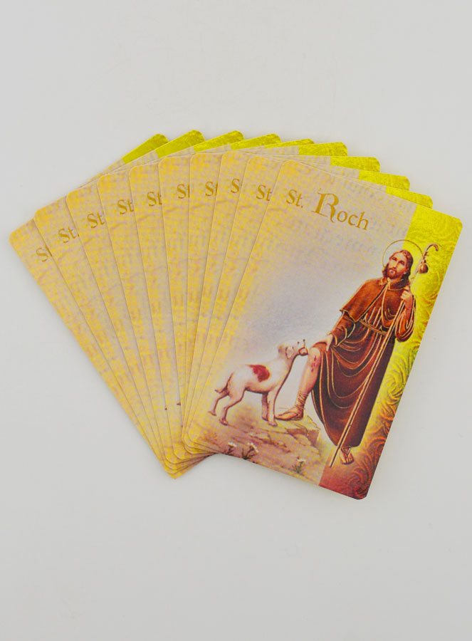 Lot de 10 Cartes de Prière à Saint Roch (pic 1)
