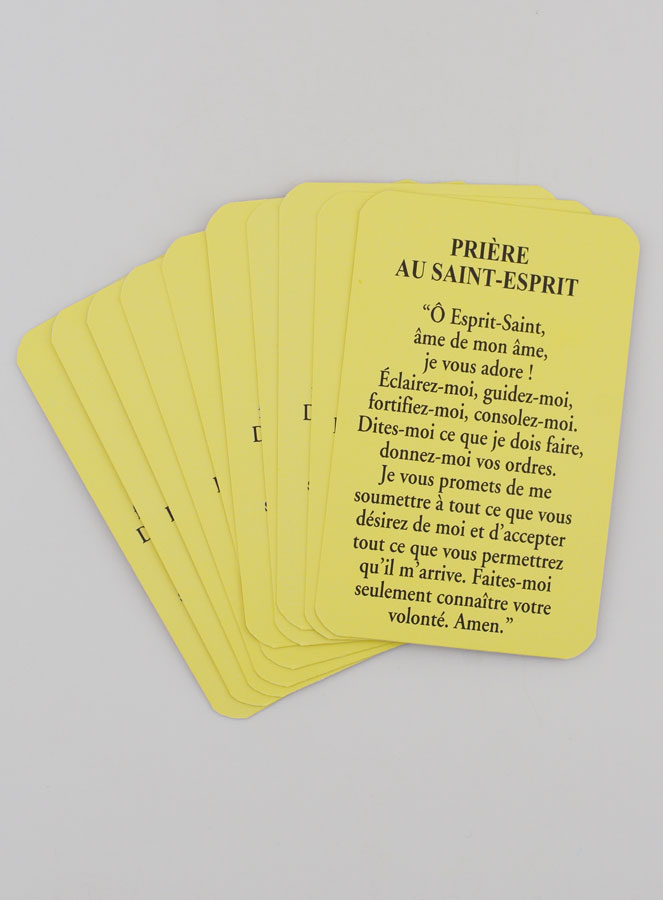 Lot de 10 Cartes de Prière Saint Esprit (pic 4)