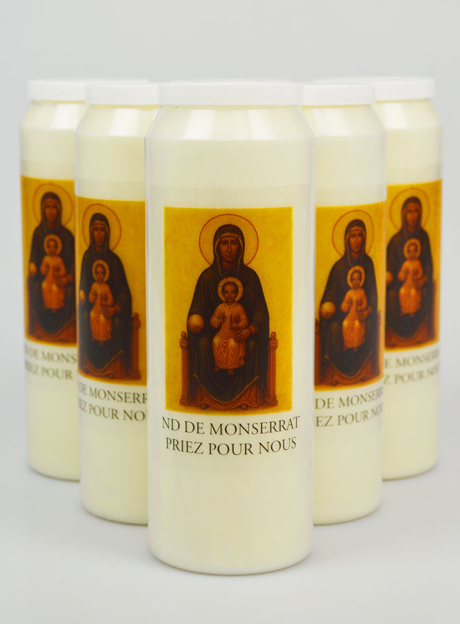 Lot de 6 Bougies de Neuvaine Notre Dame de Montserrat (pic 1)