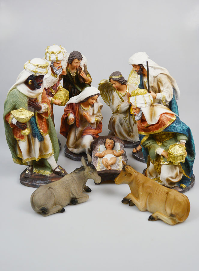 Crèche de Noël Complète 11 Santons - 30cm (pic 1)