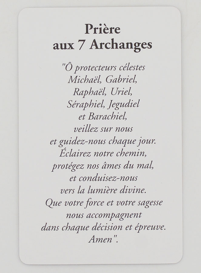 Lot de 10 Cartes de Prière aux 7 Archanges (pic 4)
