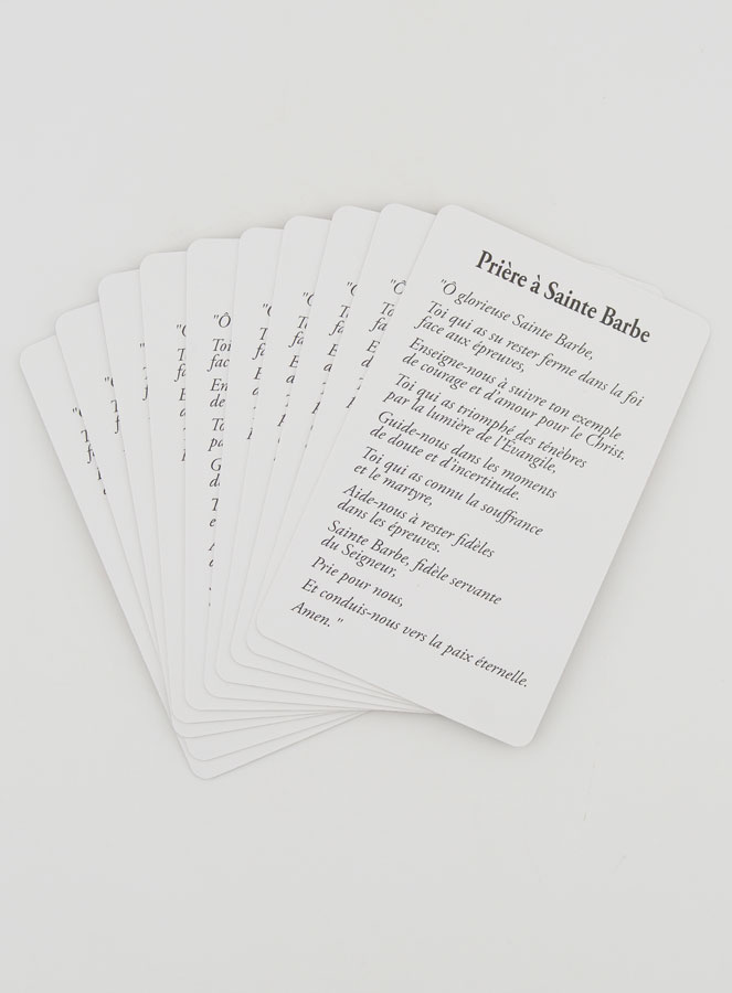 Lot de 10 Cartes de Prière à Sainte Barbe (pic 2)