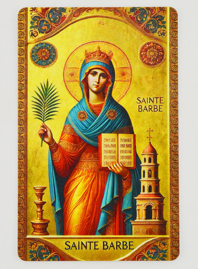 Lot de 10 Cartes de Prière à Sainte Barbe (pic 3)