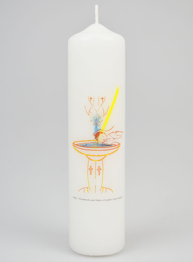 Cadeau de Baptême Enfant - Cierge 20cm (pic 1)