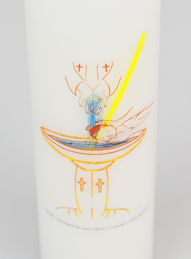 Cadeau de Baptême Enfant - Cierge 20cm (pic 4)